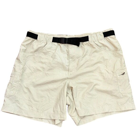 Women's Columbia‎ Belted Nylon 6" Shorts Size Large Outdoors Fishing Lightweight - Picture 1 of 6